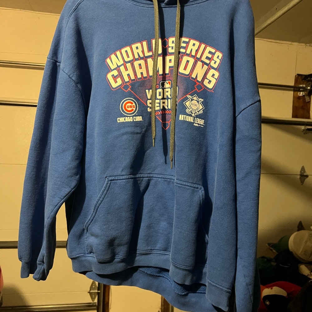 Chicago Cubs World Series Champions Blue Hoodie size XXL